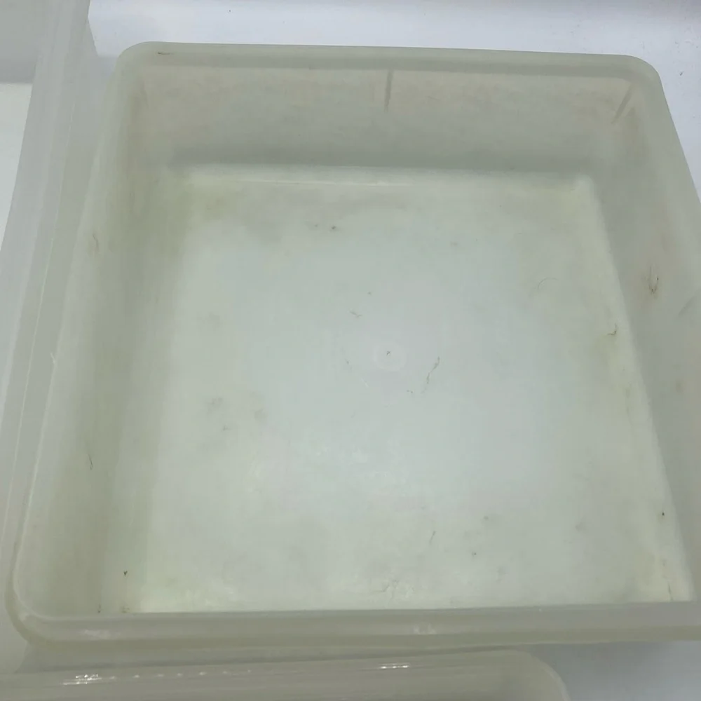 Vintage Tupperware Lot Tall Round Rectangle Containers Off Sheer WHITE 8 Piece